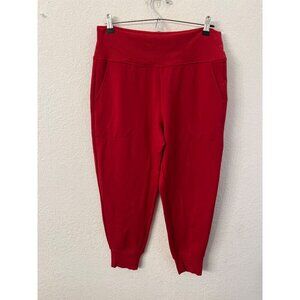 Athleta red salvation joggers women size medium Petite